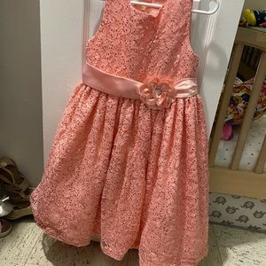 Little girl pink formal dress